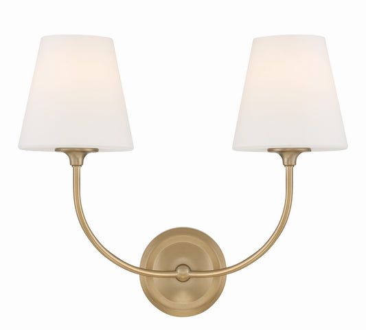 Crystorama - 2442-OP-VG - Two Light Wall Sconce - Sylvan - Vibrant Gold