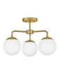 Lark - 84203LCB - LED Semi-Flush Mount - Julep - Lacquered Brass