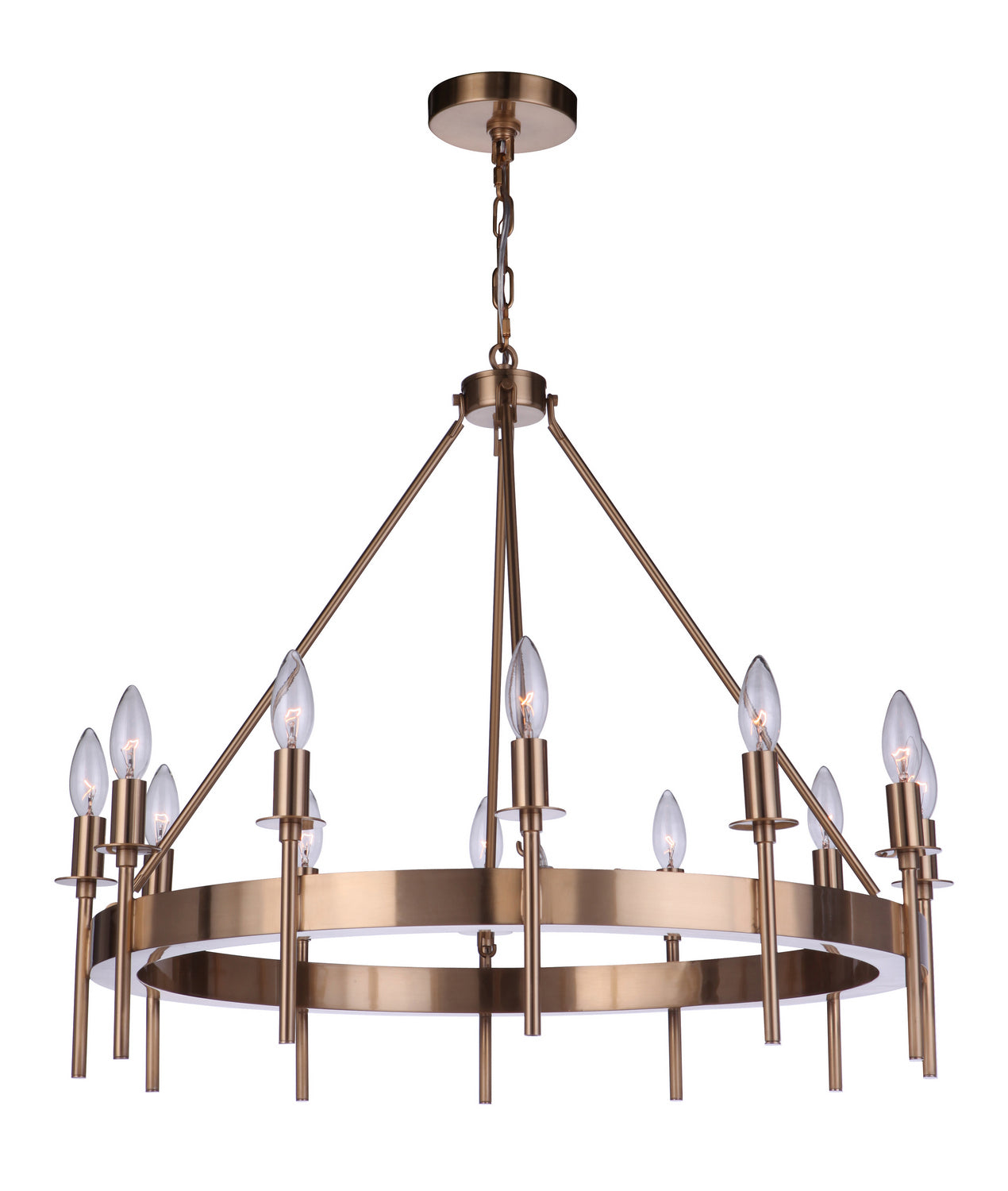 Craftmade - 54312-SB - 12 Light Chandelier - Larrson - Satin Brass