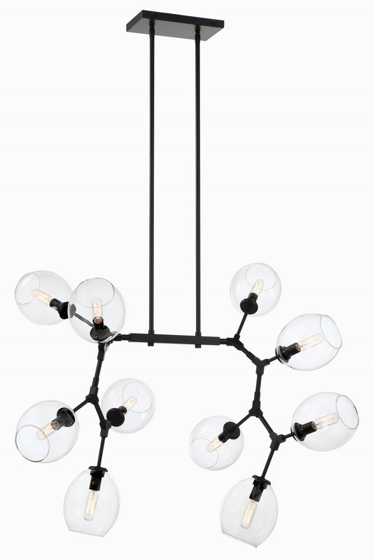 George Kovacs - P1360-66A - Ten Light Chandelier - Nexpo - Matte Black