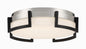 George Kovacs - P953-2-691-L - LED Flush Mount - Bexel Set - Coal With Brushed Nickel