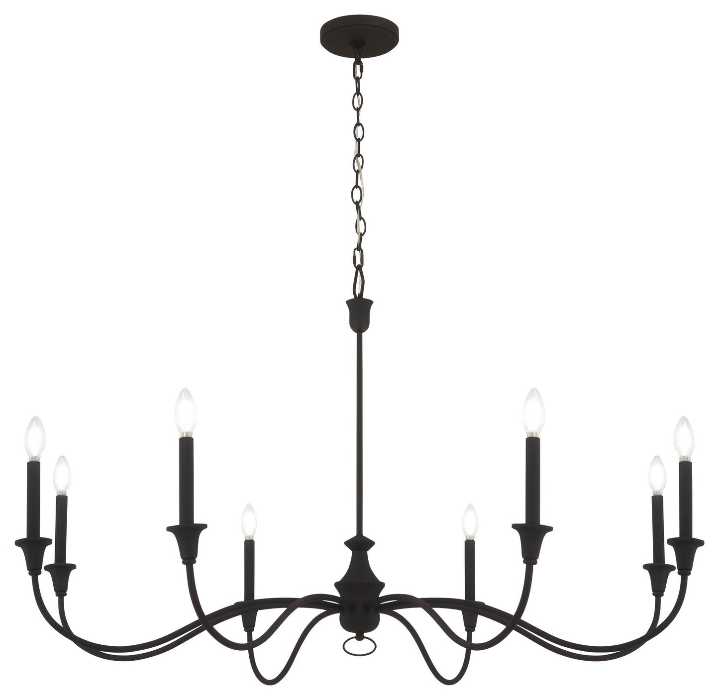 Minka-Lavery - 6258-076 - Eight Light Chandelier - Halifax County - Textured Black