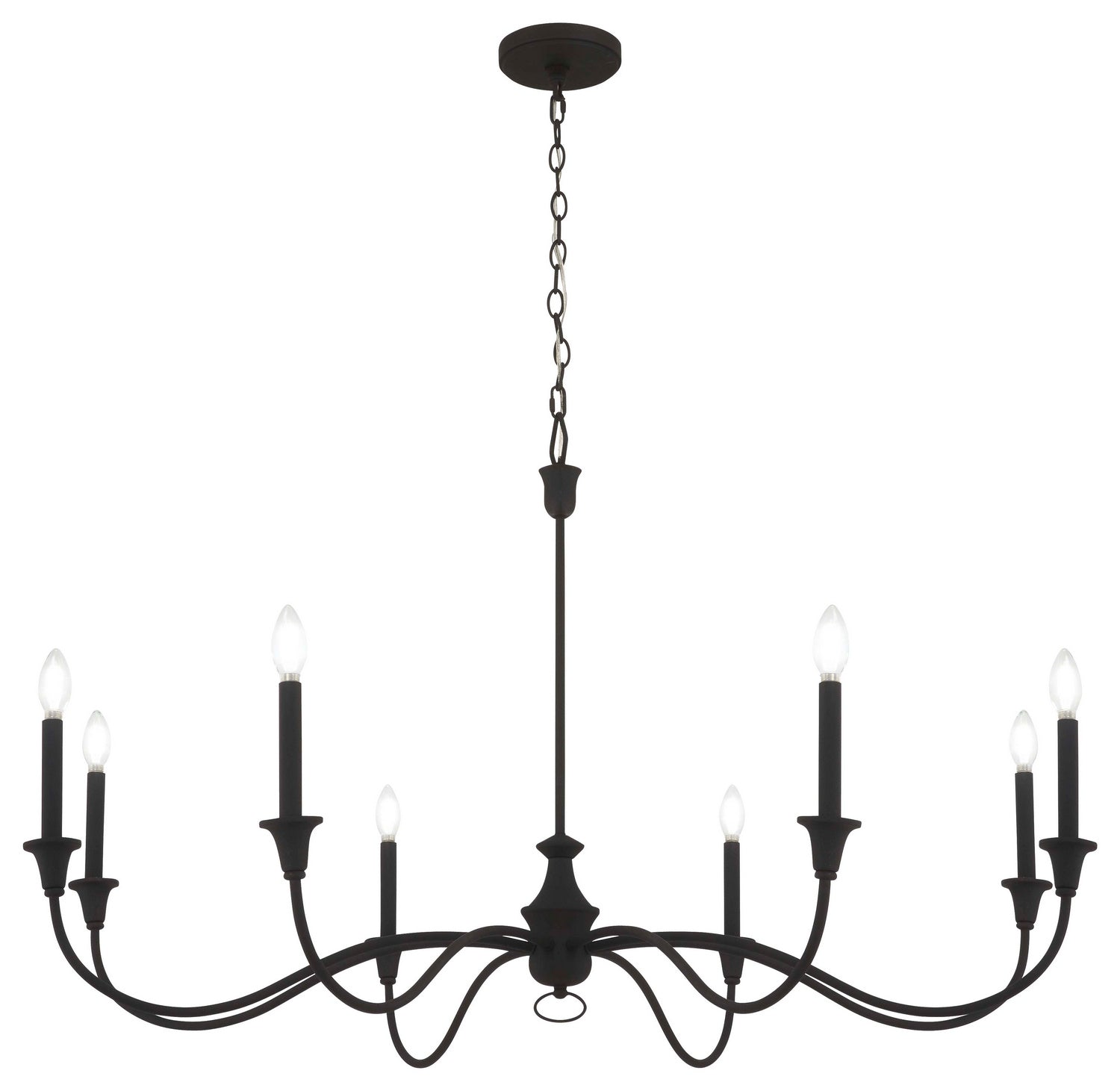 Minka-Lavery - 6258-076 - Eight Light Chandelier - Halifax County - Textured Black