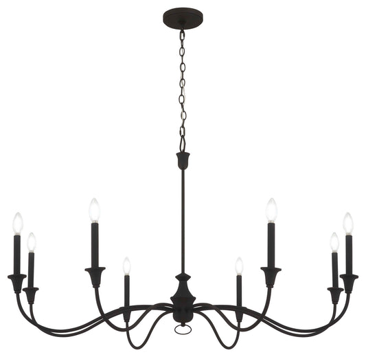 Minka-Lavery - 6258-076 - Eight Light Chandelier - Halifax County - Textured Black