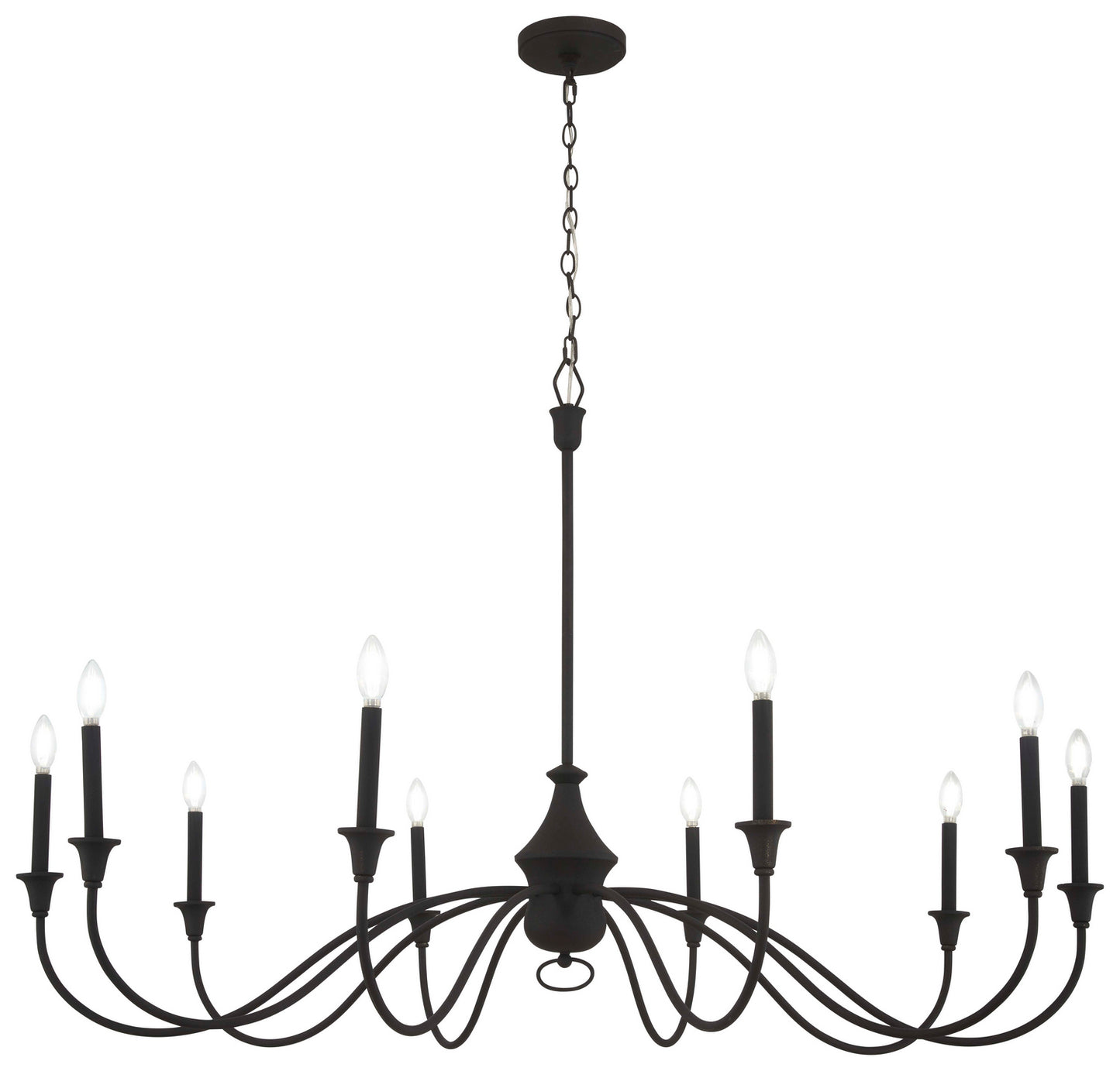 Minka-Lavery - 6259-076 - Ten Light Chandelier - Halifax County - Textured Black