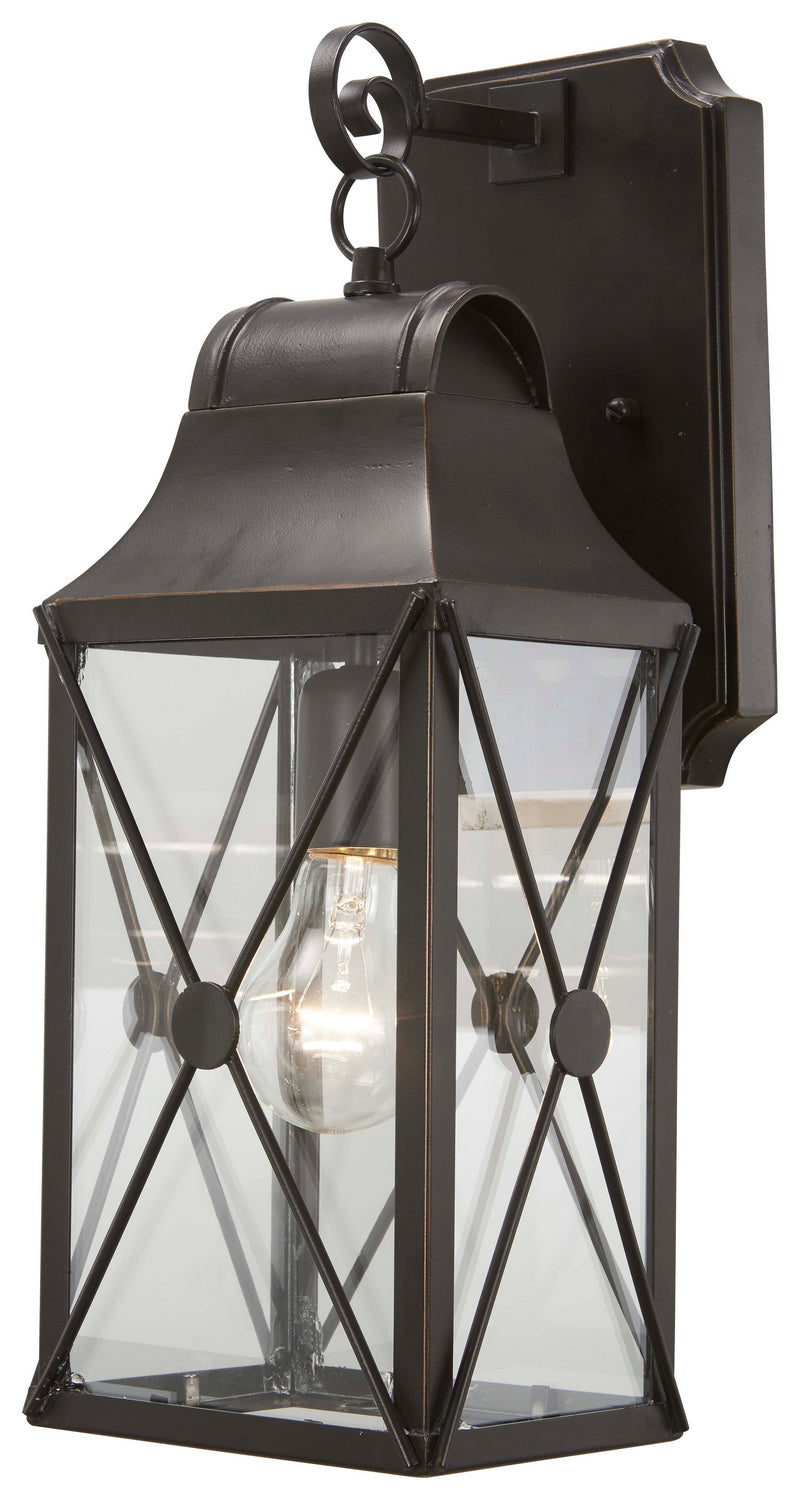 Minka-Lavery - 73291-143C - One Light Outdoor Wall Mount - De Luz - Oil Rubbed Bronze W/ Gold High