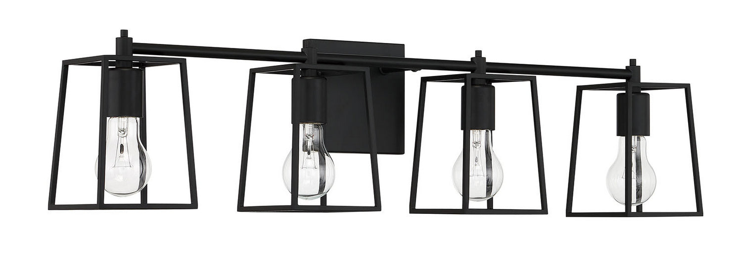Craftmade - 12132FB4 - Four Light Vanity - Dunn - Flat Black
