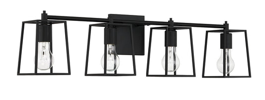 Craftmade - 12132FB4 - Four Light Vanity - Dunn - Flat Black