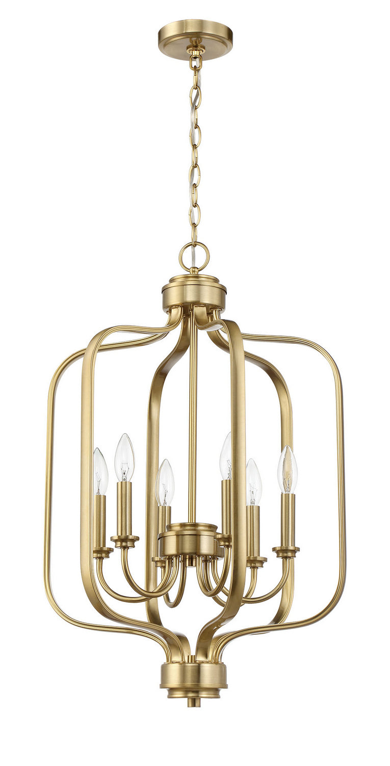 Craftmade - 50536-SB - Six Light Foyer Chandelier - Bolden - Satin Brass