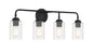 Craftmade - 56004-FB - Four Light Vanity - Stowe - Flat Black