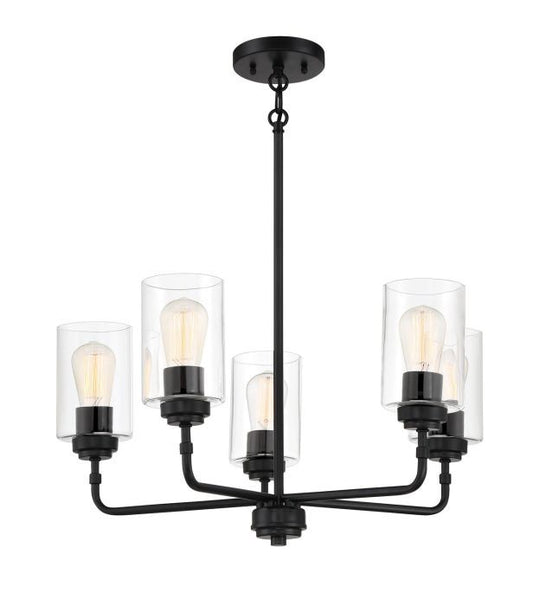 Craftmade - 56025-FB - Five Light Chandelier - Stowe - Flat Black