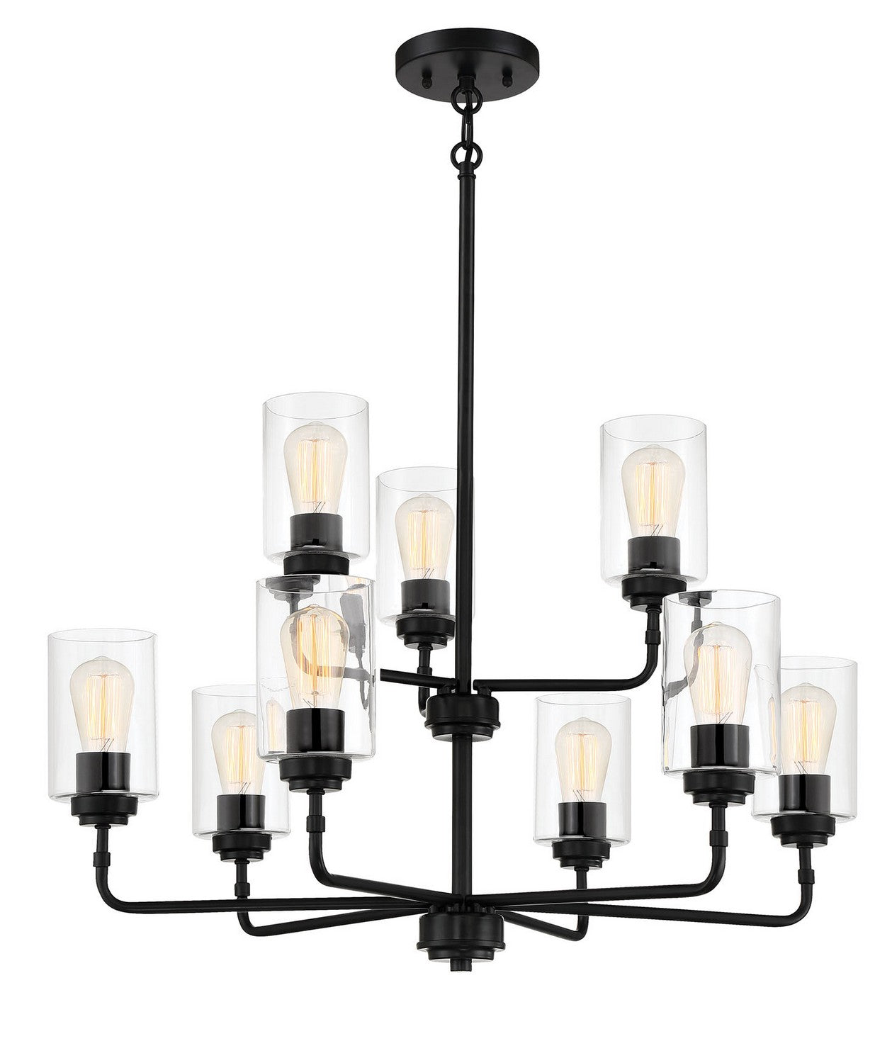 Craftmade - 56029-FB - Nine Light Chandelier - Stowe - Flat Black