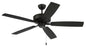 Craftmade - OP52FB5 - 52"Outdoor Ceiling Fan - Outdoor Pro Plus 52 - Flat Black