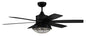 Craftmade - RGD52FBPN6 - 52"Ceiling Fan - Rugged - Flat Black / Painted Nickel