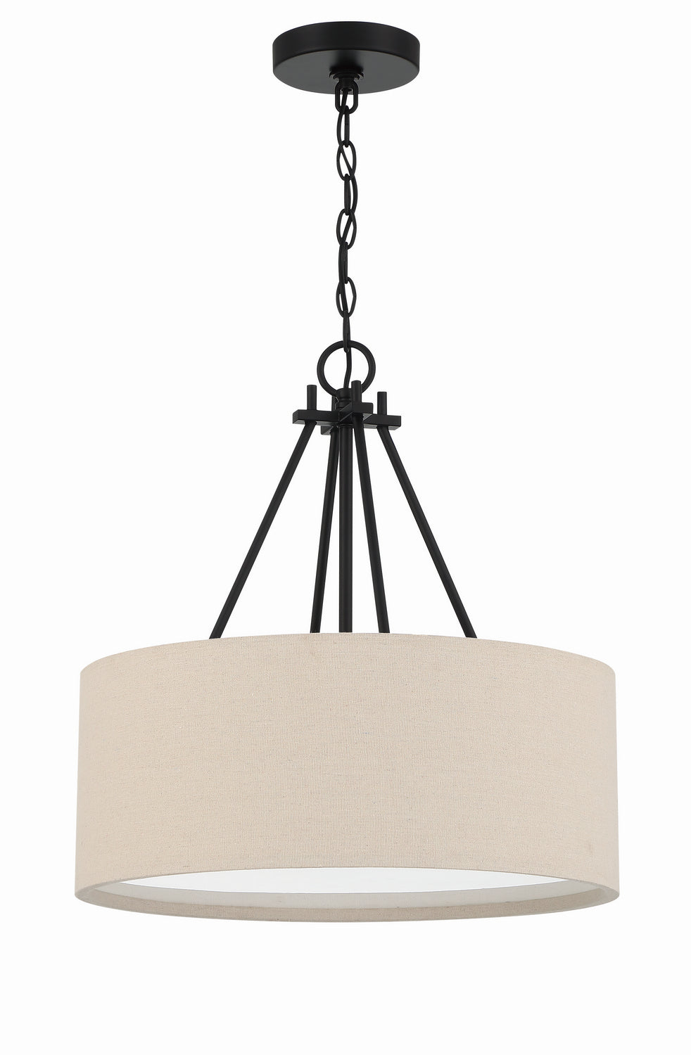 Craftmade - 56593-FB - Three Light Pendant - Duke - Flat Black