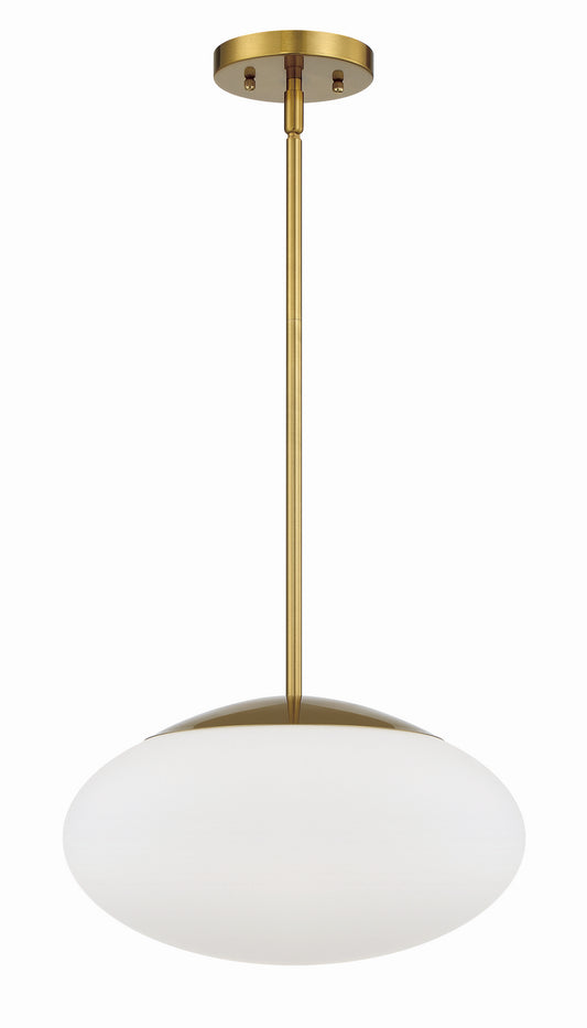 Craftmade - 56894-SB-WG - One Light Pendant - Gaze - Satin Brass