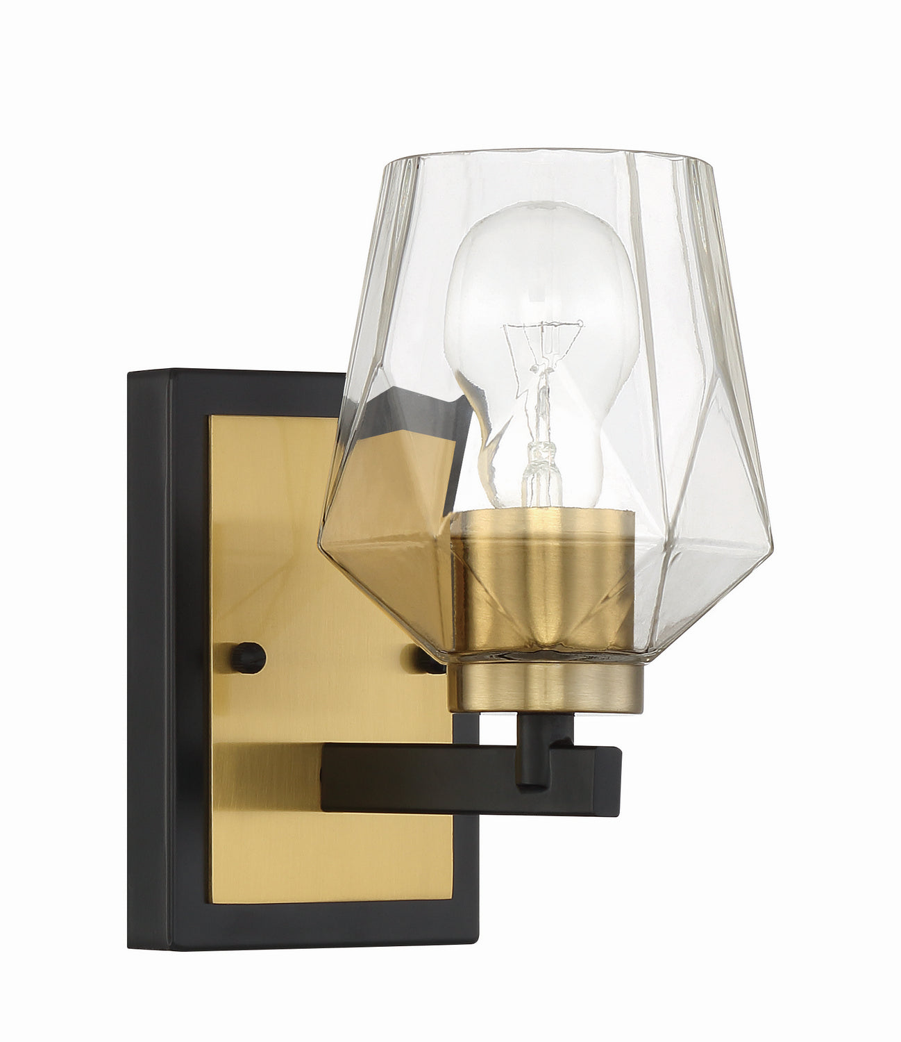 Craftmade - 56901-FBSB - One Light Wall Sconce - Avante Grand - Flat Black/Satin Brass