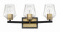 Craftmade - 56903-FBSB - Three Light Vanity - Avante Grand - Flat Black/Satin Brass