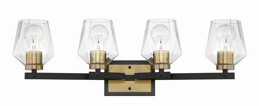 Craftmade - 56904-FBSB - Four Light Vanity - Avante Grand - Flat Black/Satin Brass