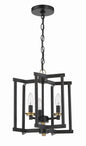 Craftmade - 56953-FBSB - Three Light Convertible Semi Flush/Pendant - Avante Grand - Flat Black/Satin Brass