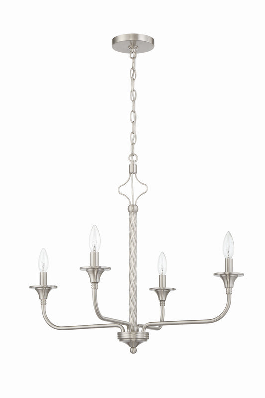 Craftmade - 57024-BNK - Four Light Chandelier - Jolenne - Brushed Polished Nickel