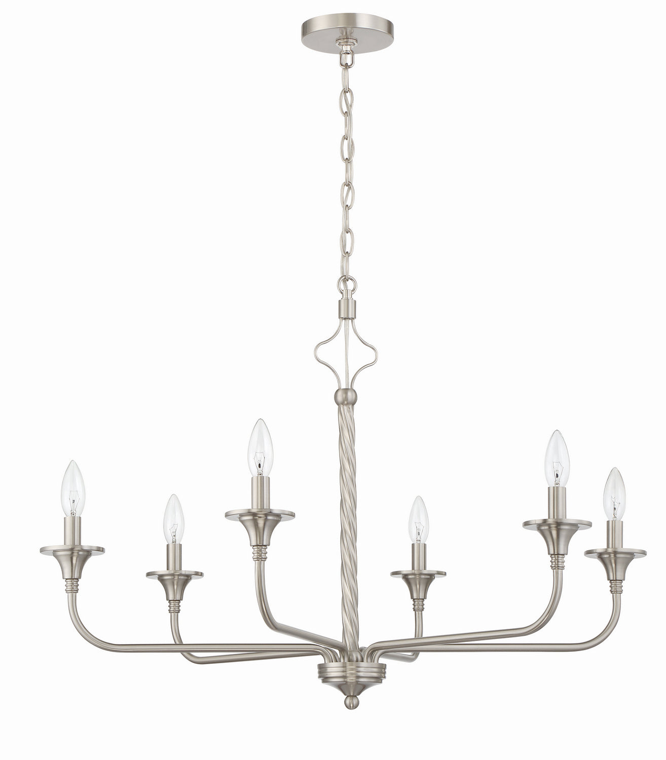 Craftmade - 57026-BNK - Six Light Chandelier - Jolenne - Brushed Polished Nickel