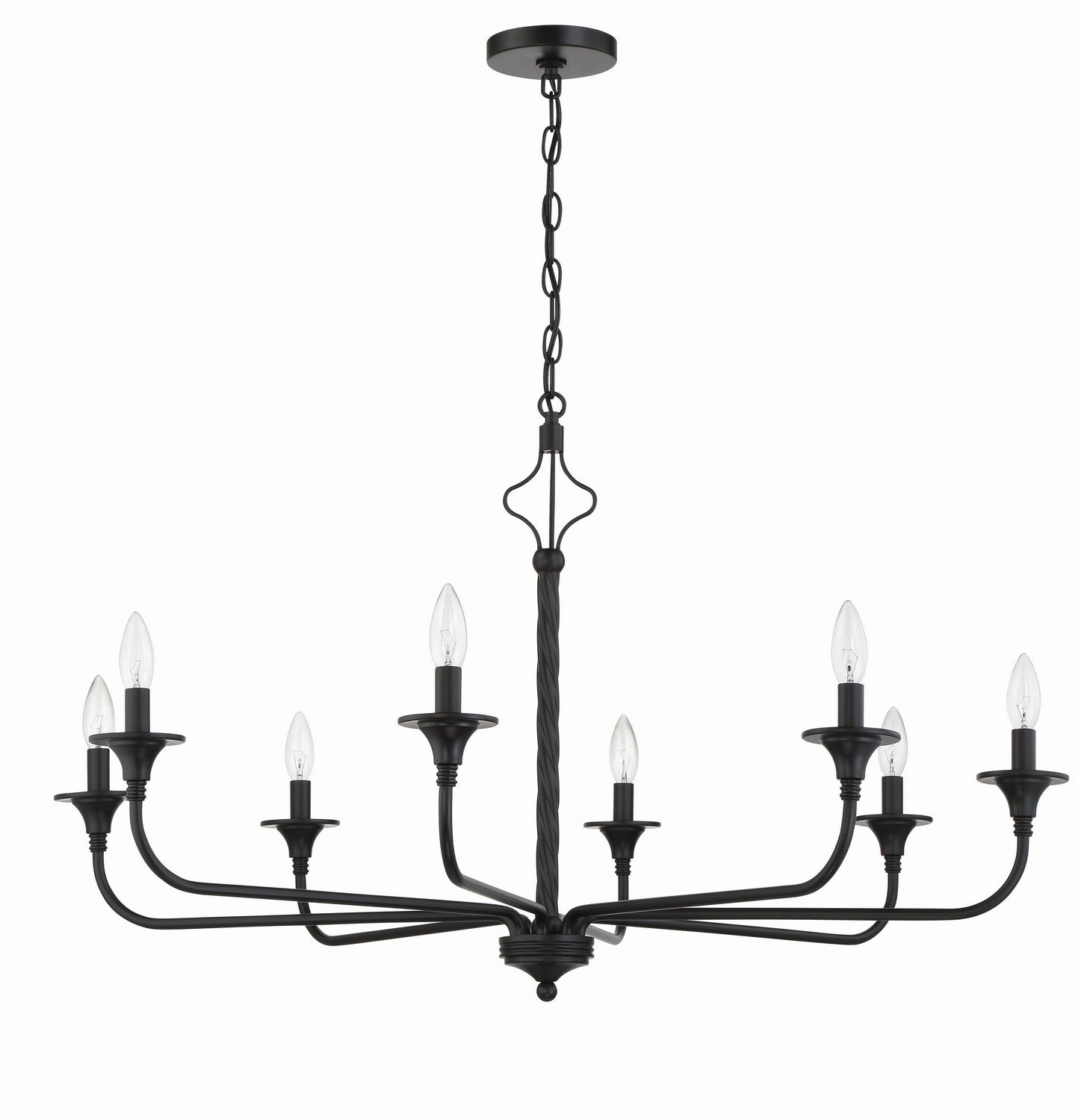 Craftmade - 57028-FB - Eight Light Chandelier - Jolenne - Flat Black