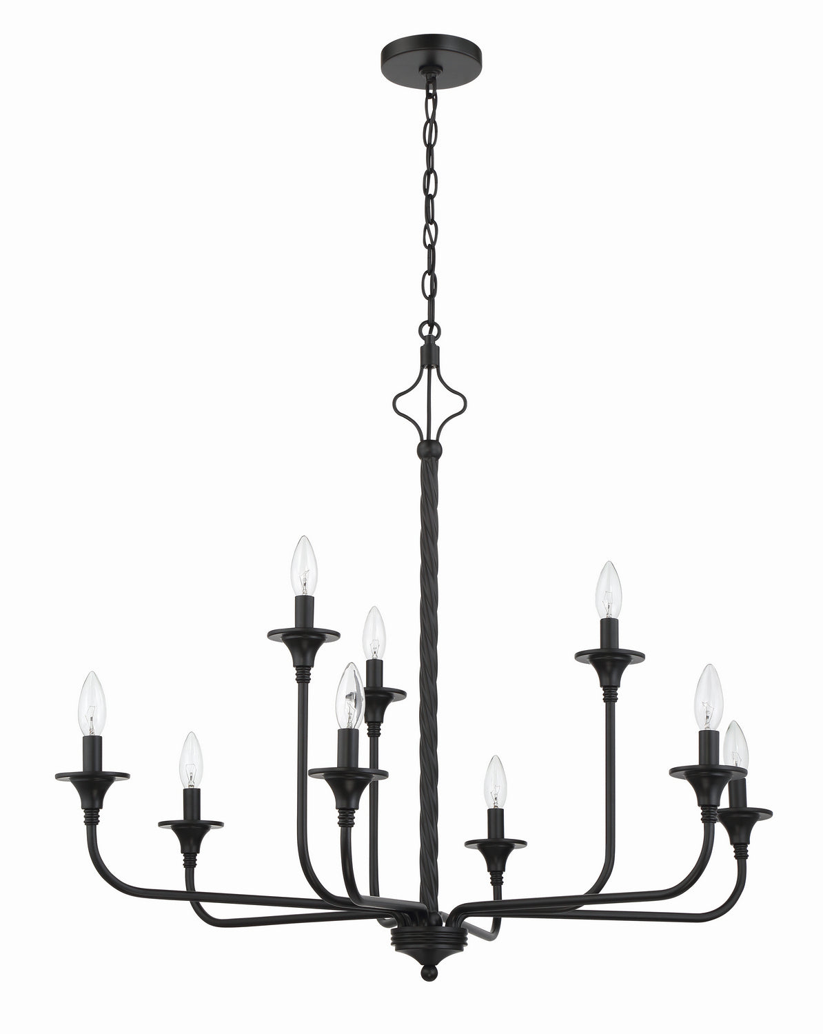 Craftmade - 57029-FB - Nine Light Chandelier - Jolenne - Flat Black