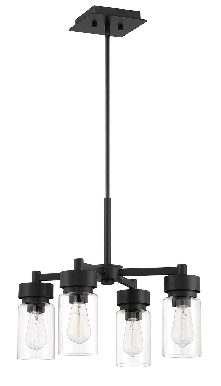 Craftmade - 57124-MN - Four Light Outdoor Chandelier - Bennet - Midnight