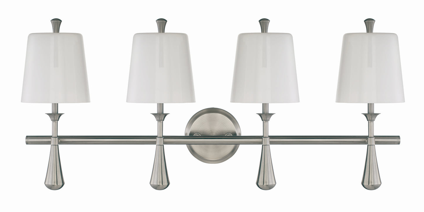 Craftmade - 57404-BNK - Four Light Vanity - Palmer - Brushed Polished Nickel