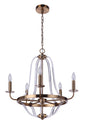 Craftmade - 57725-SB - Five Light Chandelier - Graclyn - Satin Brass