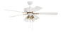 Craftmade - P104WSB5-52WWOK - 52"Ceiling Fan - Pro Plus 104 - White/Satin Brass