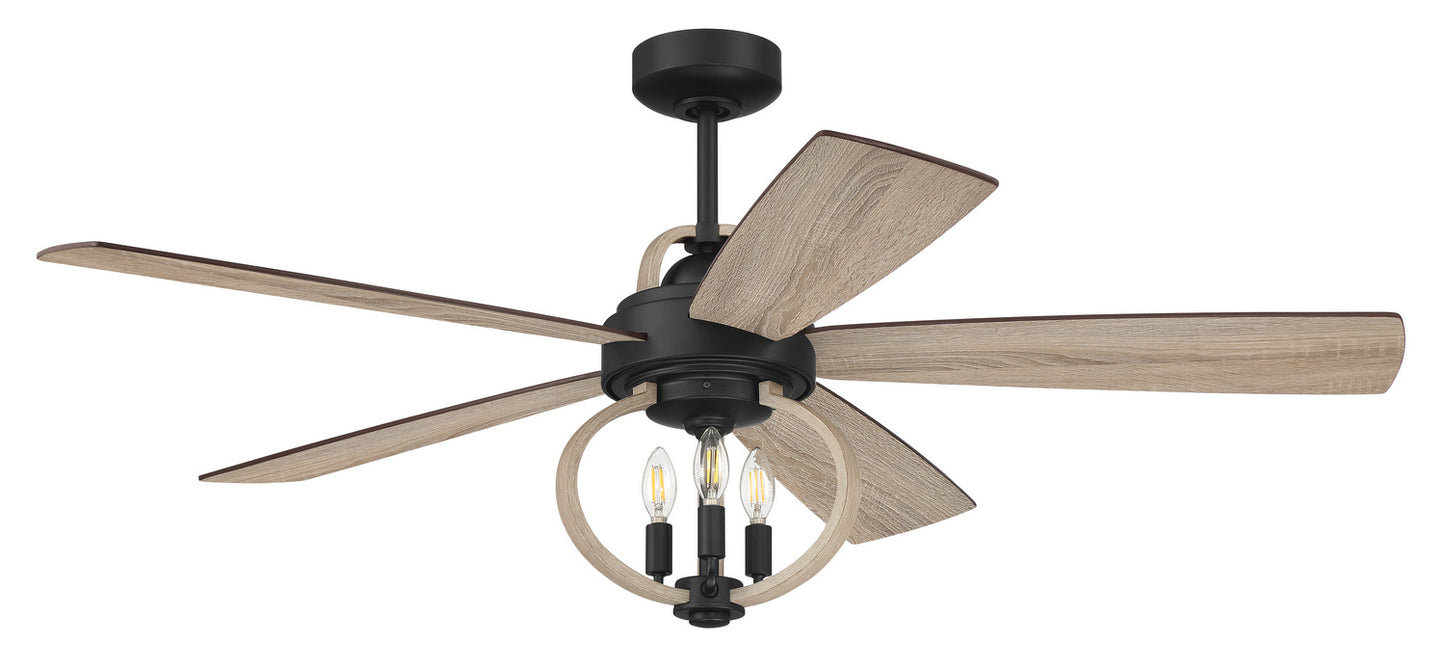 Craftmade - RSE52FB5 - 52"Ceiling Fan - Reese - Flat Black