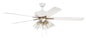 Craftmade - S104WSB5-60WWOK - 60"Ceiling Fan - Super Pro 104 - White/Satin Brass