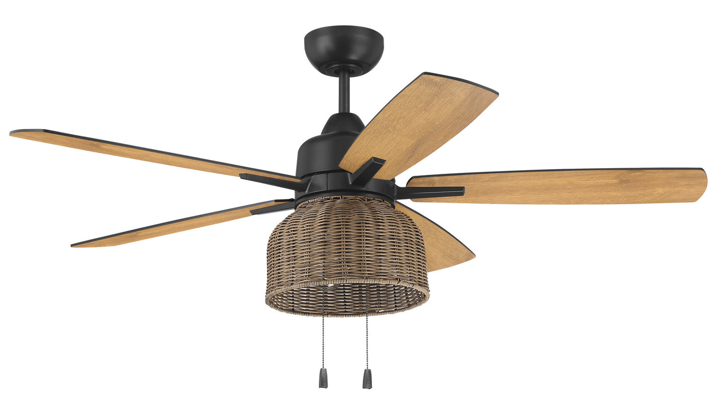 Craftmade - WVN52FB5 - 52"Ceiling Fan - Woven - Flat Black