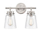 Millennium - 4412-BN - Two Light Vanity - Amberose - Brushed Nickel