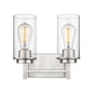 Millennium - 494002-BN - Two Light Vanity - Janna - Brushed Nickel