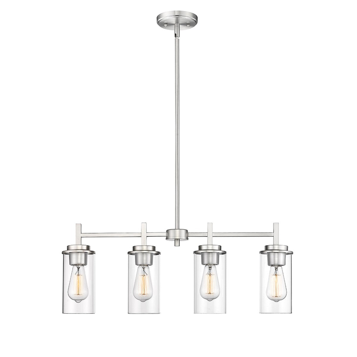 Millennium - 495004-BN - Four Light Chandelier - Janna - Brushed Nickel