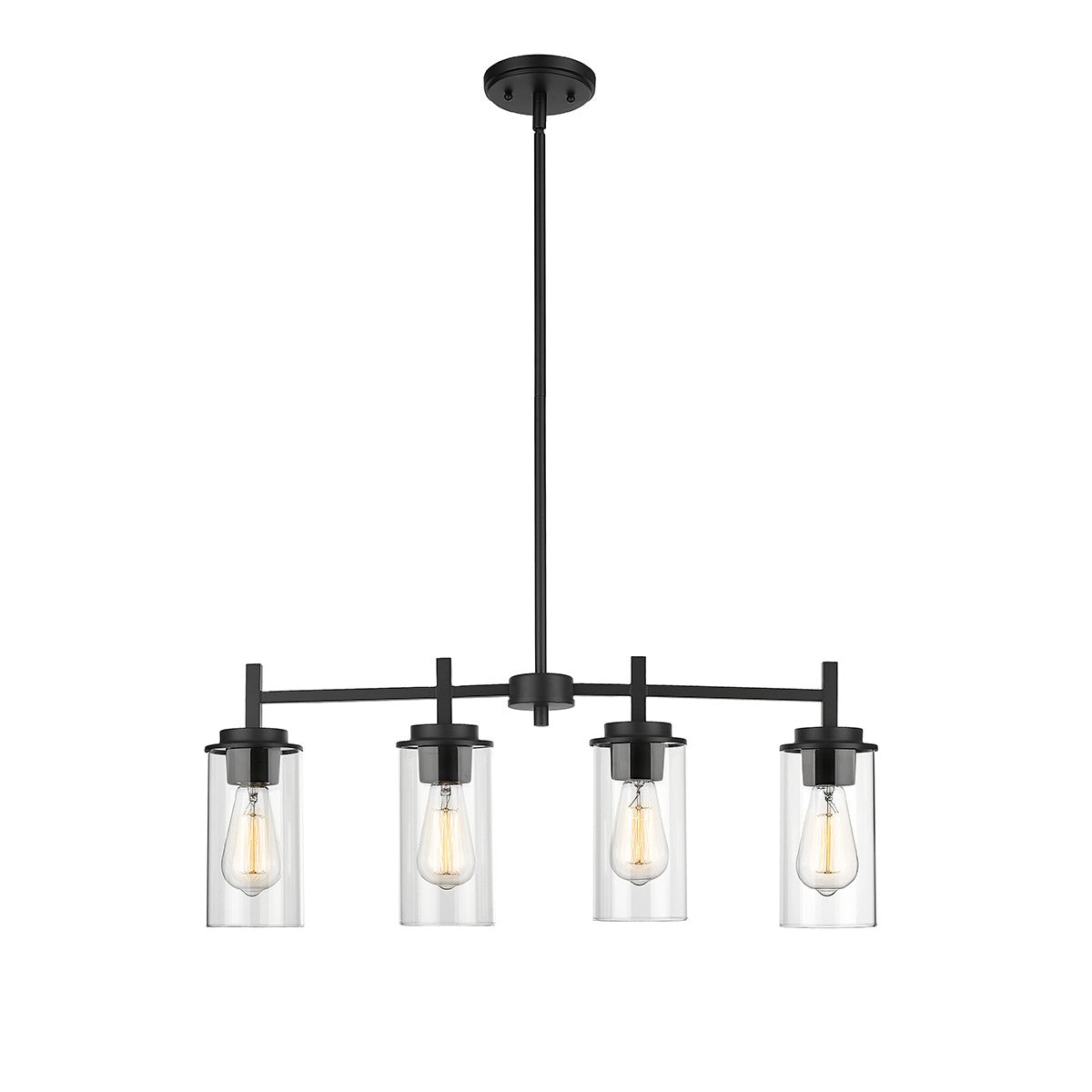 Millennium - 495004-MB - Four Light Chandelier - Janna - Matte Black