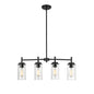 Millennium - 495004-MB - Four Light Chandelier - Janna - Matte Black