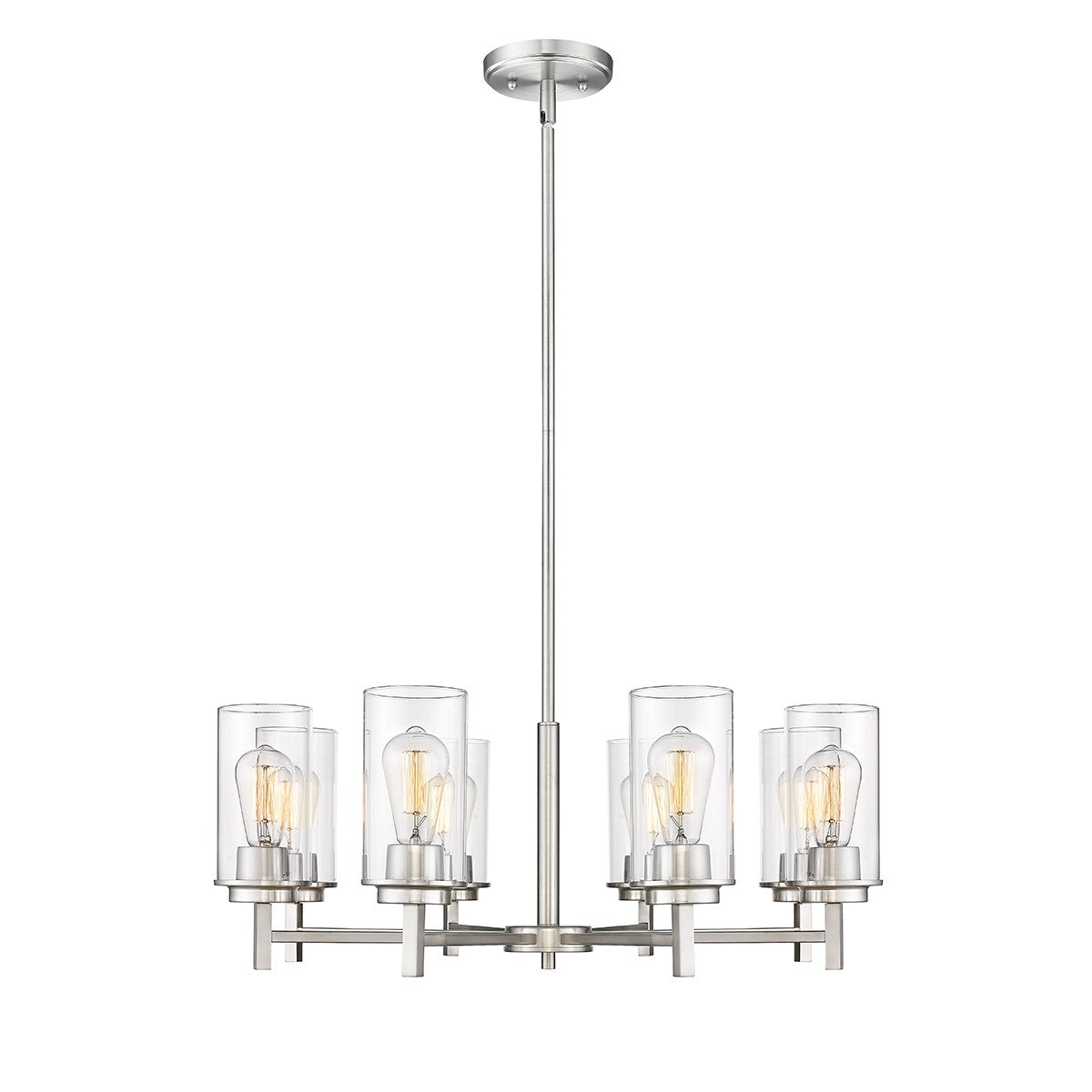 Millennium - 495008-BN - Eight Light Chandelier - Janna - Brushed Nickel