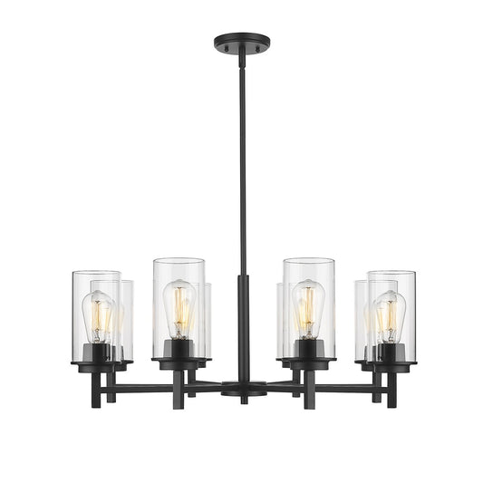 Millennium - 495008-MB - Eight Light Chandelier - Janna - Matte Black