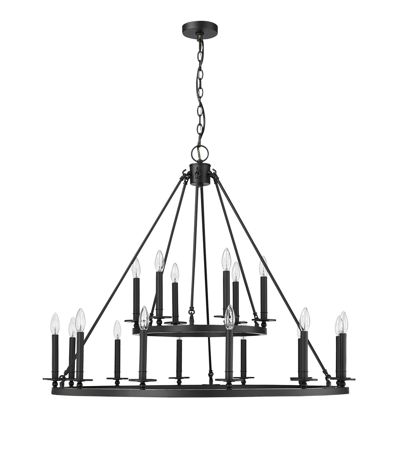 Millennium - 46718-MB - 18 Light Chandelier - Florence - Matte Black