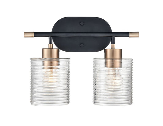 Millennium - 9412-MB/MG - Two Light Vanity - Renitta - Matte Black Modern Gold