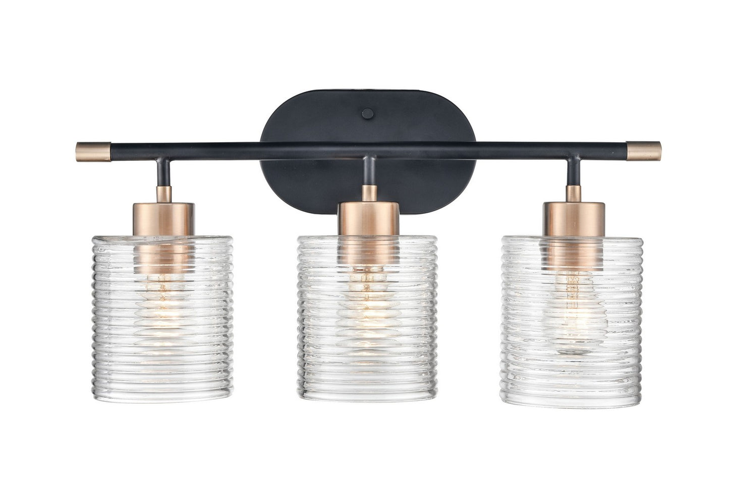 Millennium - 9413-MB/MG - Three Light Vanity - Renitta - Matte Black Modern Gold