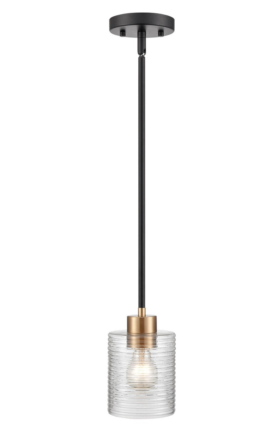 Millennium - 9421-MB/MG - One Light Mini Pendant - Renitta - Matte Black Modern Gold