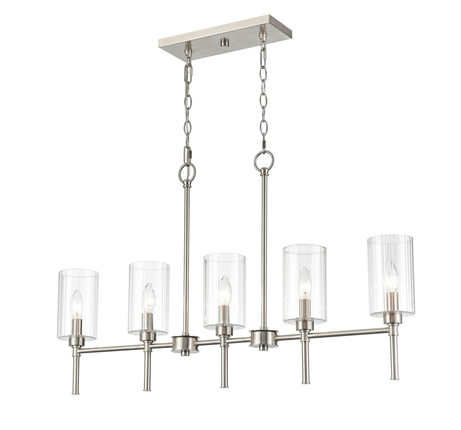 Millennium - 9925-BN - Five Light Chandelier - Chastine - Brushed Nickel