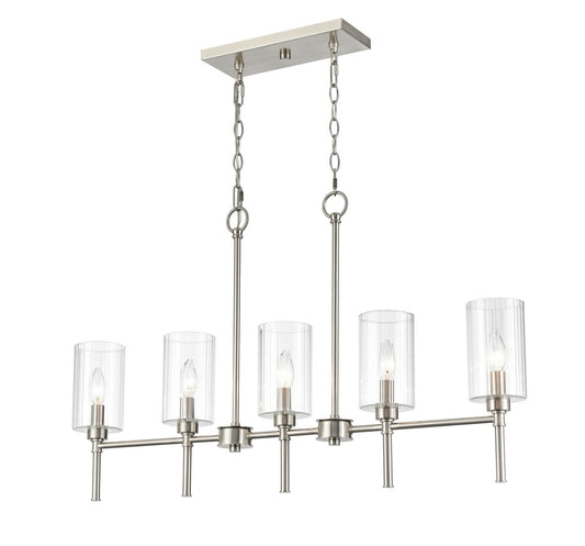 Millennium - 9925-BN - Five Light Chandelier - Chastine - Brushed Nickel