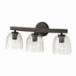 Capital Lighting - 147631CK-536 - Three Light Vanity - Clive - Carbon Grey and Black Iron