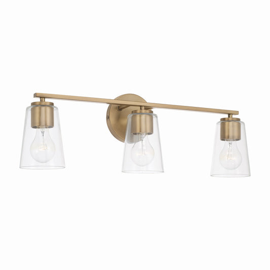 Capital Lighting - 148631AD-537 - Three Light Vanity - Portman - Aged Brass